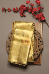 Nirmal Creations Gold Kanjivaram Silk Saree